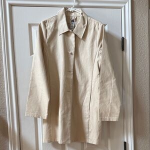 GAP Factory Khaki Lightweight Long Sleeve Coat Jacket, Size Large